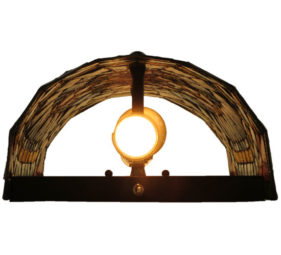 Meyda Lighting Regal Splendor 11" 4-Light Nickel Wall Sconce With Multi-Colored Shade Glass