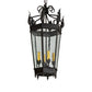Meyda Lighting Regency 14" 4-Light Golden Bronze Pendant Light With Clear Seeded Shade Glass