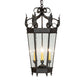 Meyda Lighting Regency 14" 4-Light Golden Bronze Pendant Light With Clear Seeded Shade Glass