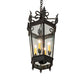 Meyda Lighting Regency 14" 4-Light Golden Bronze Pendant Light With Clear Seeded Shade Glass