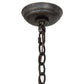 Meyda Lighting Regency 14" 4-Light Golden Bronze Pendant Light With Clear Seeded Shade Glass