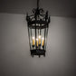 Meyda Lighting Regency 14" 4-Light Golden Bronze Pendant Light With Clear Seeded Shade Glass
