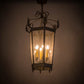 Meyda Lighting Regency 20" 6-Light French Bronze Pendant Light With Clear Seeded Shade Glass