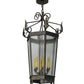 Meyda Lighting Regency 20" 6-Light French Bronze Pendant Light With Clear Seeded Shade Glass