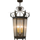 Meyda Lighting Regency 20" 6-Light French Bronze Pendant Light With Clear Seeded Shade Glass