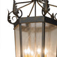 Meyda Lighting Regency 20" 6-Light French Bronze Pendant Light With Clear Seeded Shade Glass