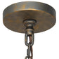 Meyda Lighting Regency 20" 6-Light French Bronze Pendant Light With Clear Seeded Shade Glass