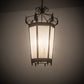 Meyda Lighting Regency 20" 6-Light Golden Bronze Pendant Light With Frosted Clear Seeded Shade Glass