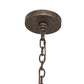 Meyda Lighting Regency 20" 6-Light Golden Bronze Pendant Light With Frosted Clear Seeded Shade Glass