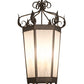 Meyda Lighting Regency 20" 6-Light Golden Bronze Pendant Light With Frosted Clear Seeded Shade Glass