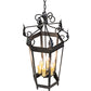 Meyda Lighting Regency 20" 6-Light Oxidized Steel Pendant Light With Ivory Faux Candlelight