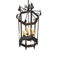 Meyda Lighting Regency 20" 6-Light Oxidized Steel Pendant Light With Ivory Faux Candlelight