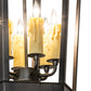 Meyda Lighting Regency 20" 6-Light Oxidized Steel Pendant Light With Ivory Faux Candlelight