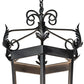 Meyda Lighting Regency 20" 6-Light Oxidized Steel Pendant Light With Ivory Faux Candlelight