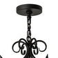 Meyda Lighting Regency 21" 6-Light Blackwash Pendant Light With Clear Seeded Shade Glass