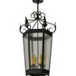 Meyda Lighting Regency 21" 6-Light Blackwash Pendant Light With Clear Seeded Shade Glass