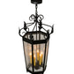 Meyda Lighting Regency 21" 6-Light Blackwash Pendant Light With Clear Seeded Shade Glass