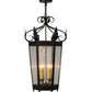 Meyda Lighting Regency 21" 6-Light Blackwash Pendant Light With Clear Seeded Shade Glass