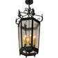 Meyda Lighting Regency 21" 6-Light Blackwash Pendant Light With Clear Seeded Shade Glass