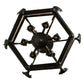 Meyda Lighting Regency 21" 6-Light Blackwash Pendant Light With Clear Seeded Shade Glass