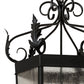 Meyda Lighting Regency 21" 6-Light Blackwash Pendant Light With Clear Seeded Shade Glass