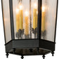 Meyda Lighting Regency 21" 6-Light Blackwash Pendant Light With Clear Seeded Shade Glass