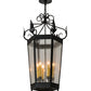 Meyda Lighting Regency 21" 6-Light Blackwash Pendant Light With Clear Seeded Shade Glass