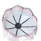 Meyda Lighting Regina 19" Craftsman Brown Highlighted Frame With White Iridescent Art Shade Glass and Fringe