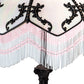Meyda Lighting Regina 30" Craftsman Brown Table Lamp With White Iridescent Art Shade Glass