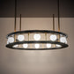 Meyda Lighting Reginald 86" LED Gold Matte & Weathered Brass Pendant Light With White Opal Shade Glass