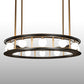 Meyda Lighting Reginald 86" LED Gold Matte & Weathered Brass Pendant Light With White Opal Shade Glass