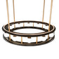 Meyda Lighting Reginald 86" LED Gold Matte & Weathered Brass Pendant Light With White Opal Shade Glass