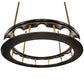 Meyda Lighting Reginald 86" LED Gold Matte & Weathered Brass Pendant Light With White Opal Shade Glass