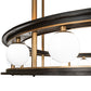 Meyda Lighting Reginald 86" LED Gold Matte & Weathered Brass Pendant Light With White Opal Shade Glass