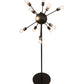 Meyda Lighting Relek 28"W x 71"H 12-Light Textured Black Floor Lamp