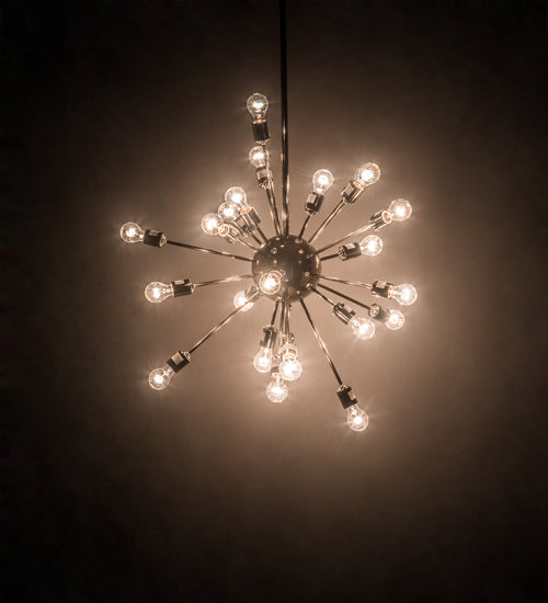 Meyda Lighting Relek 36" 24-Light Polished Nickel Pendant Light