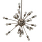 Meyda Lighting Relek 36" 24-Light Polished Nickel Pendant Light