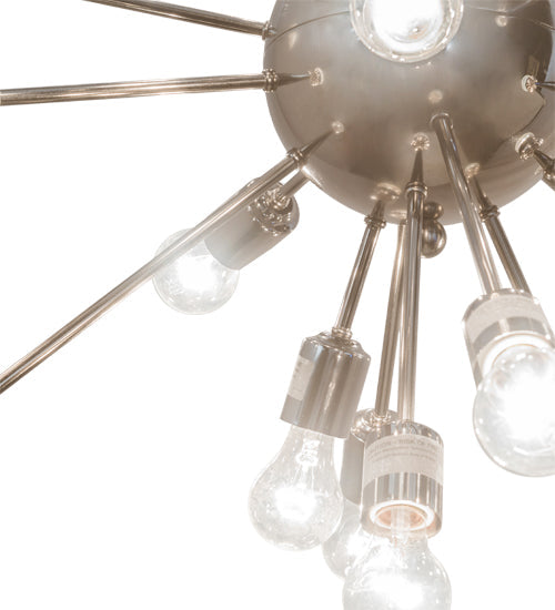 Meyda Lighting Relek 36" 24-Light Polished Nickel Pendant Light
