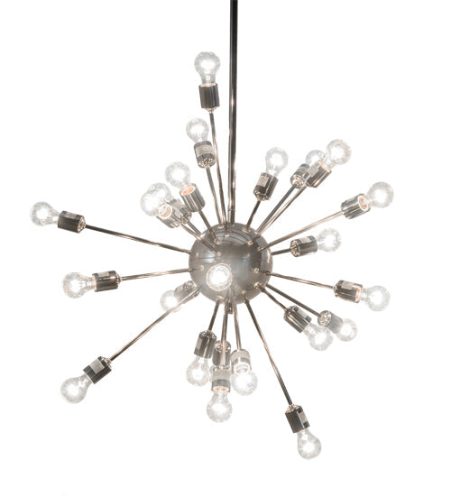 Meyda Lighting Relek 36" 24-Light Polished Nickel Pendant Light
