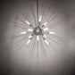 Meyda Lighting Relek 48" LED Satin Titanium Gold Pendant Light With Clear Crystal Idalight Shade