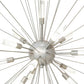 Meyda Lighting Relek 48" LED Satin Titanium Gold Pendant Light With Clear Crystal Idalight Shade