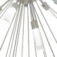 Meyda Lighting Relek 48" LED Satin Titanium Gold Pendant Light With Clear Crystal Idalight Shade
