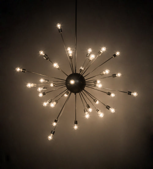 Meyda Lighting Relek 68" 36-Light Nickel Pendant Light