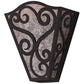 Meyda Lighting Rena 12" Cajun Spice Wall Sconce With Silver Mica Shade Glass