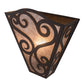 Meyda Lighting Rena 12" Cajun Spice Wall Sconce With Silver Mica Shade Glass