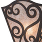 Meyda Lighting Rena 12" Cajun Spice Wall Sconce With Silver Mica Shade Glass
