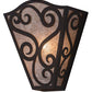 Meyda Lighting Rena 12" Cajun Spice Wall Sconce With Silver Mica Shade Glass