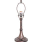Meyda Lighting Renaissance Rose 17" Mahogany Bronze Accent Table Lamp With Multi-Colored Shade Glass