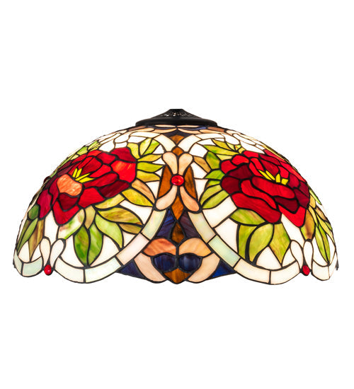 Meyda Lighting Renaissance Rose 20" Multi-Colored Shade Glass