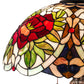 Meyda Lighting Renaissance Rose 30" 3-Light Mahogany Bronze Table Lamp With Multi-Colored Stained Shade Glass
